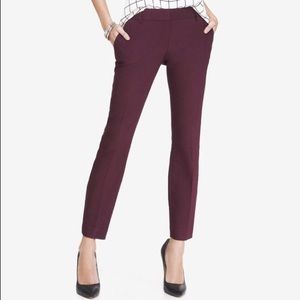 EXPRESS Mid Rise Columnist Ankle Deep Purple Pant